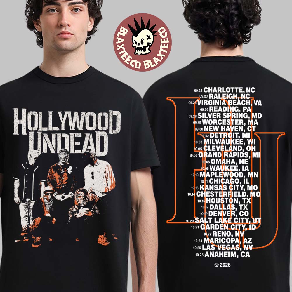 Hollywood Undead Taste Of Chaos 2026 Tour Merch Two Sided T-Shirt Hollywood Undead Taste Of Chaos 2026 Tour Merch Two Sided T-Shirt