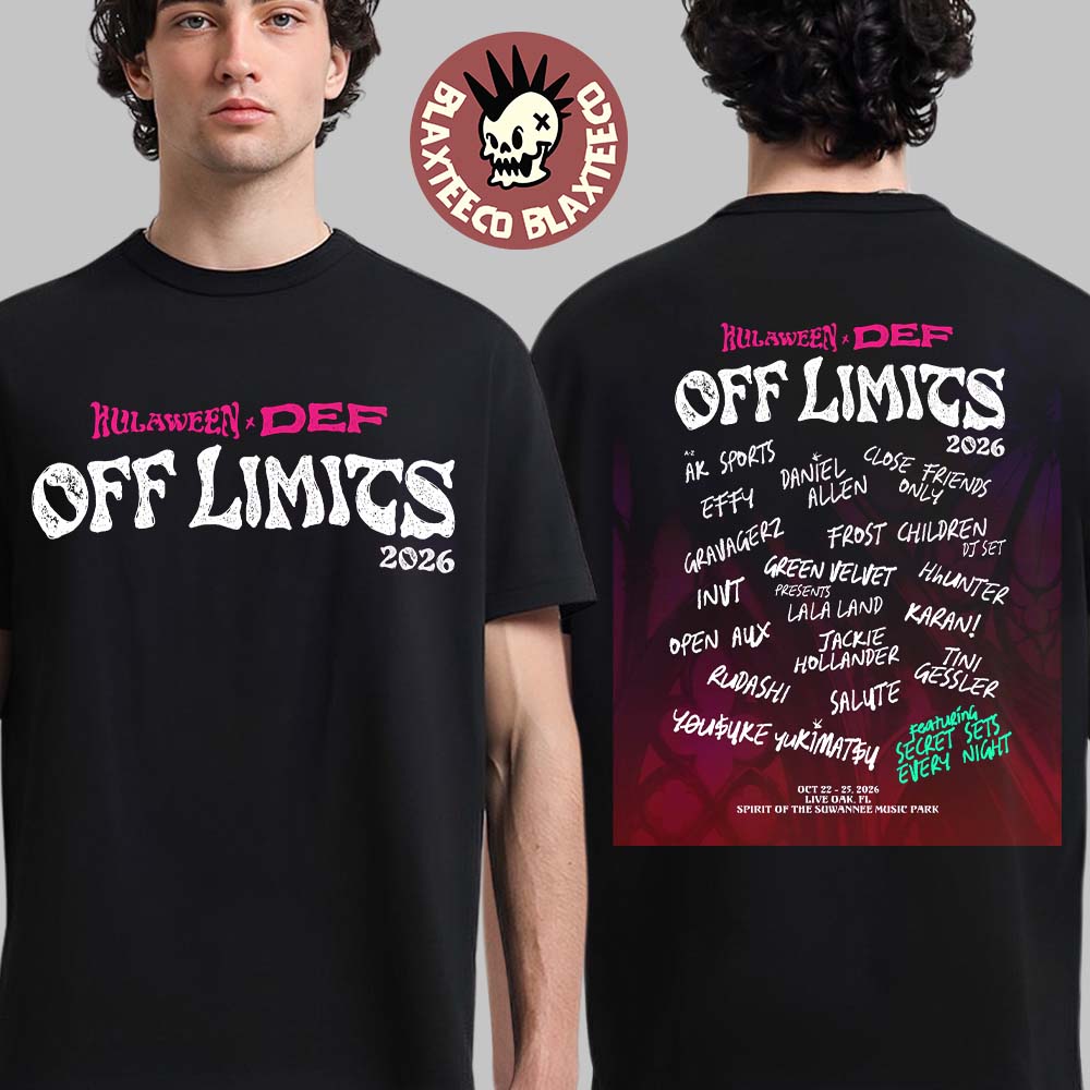 Hulaween X DEF Off Limits 2026 Live In Live Oak FL At Suwannee Music Park October 22-25 2026 T-Shirt Hulaween X DEF Off Limits 2026 Live In Live Oak FL At Suwannee Music Park October 22-25 2026 T-Shirt
