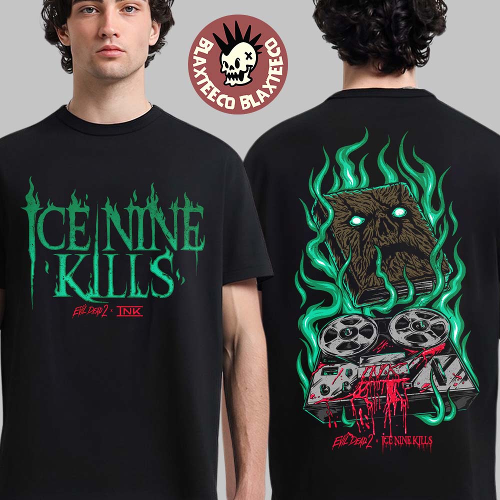 Ice Nine Kills X Evil Dead 2 Necronomikills T-Shirt Ice Nine Kills X Evil Dead 2 Necronomikills T-Shirt