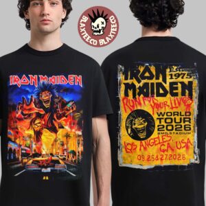 Iron Maiden Los Angeles CA Event Tee 2026 Live At BMO Stadium On September 25 27 2026 Run For Your Lives Tour T-Shirt