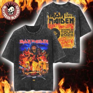 Iron Maiden Los Angeles CA Event Tee 2026 Live At BMO Stadium On September 25 27 2026 Vintage Washed T-Shirt
