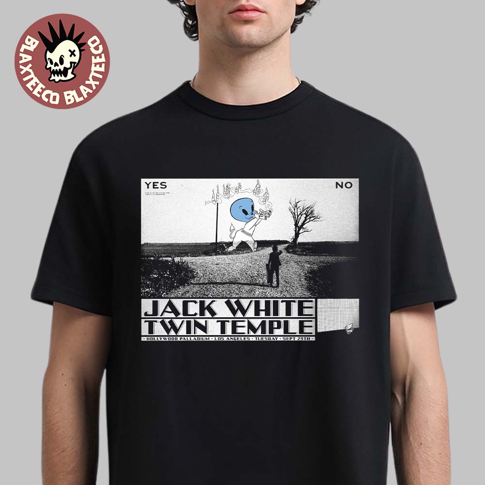 Jack White Los Angeles 2026 Night 2 Show Poster Live At Hollywood Palladium September 29 2026 T-Shirt Jack White Los Angeles 2026 Night 2 Show Poster Live At Hollywood Palladium September 29 2026 T-Shirt