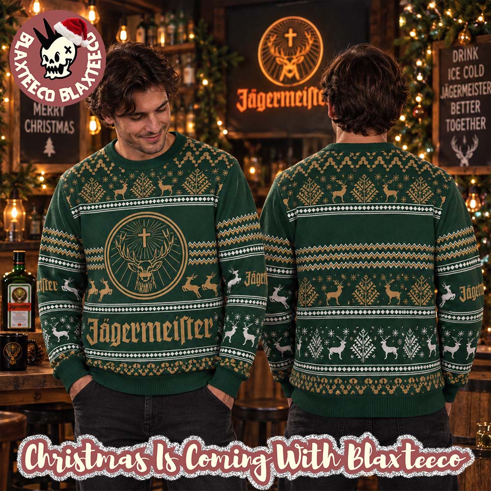 Jagermeister Christmas Ugly Sweater Jagermeister Christmas Ugly Sweater