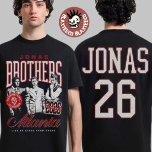 Jonas Brothers Atlanta GA City Tee 2026 Live At State Farm Arena October 8 2026 Two Sided T-Shirt