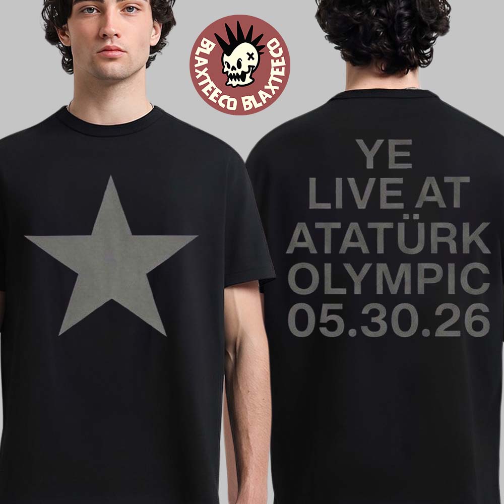 Kanye West Ye Live At Ataturk Olympic 2026 Merch Tee Live In Istanbul On May 30 2026 Star T-Shirt Kanye West Ye Live At Ataturk Olympic 2026 Merch Tee Live In Istanbul On May 30 2026 Star T-Shirt