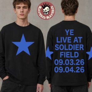 Kanye West Ye Live At Soldier Field 2026 Chicago Merch On September 3 And 4 2026 Blue Star Longsleeve