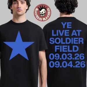 Kanye West Ye Live At Soldier Field Chicago 2026 Concert Merch Night 2 On September 4 2026 Blue Star T-Shirt