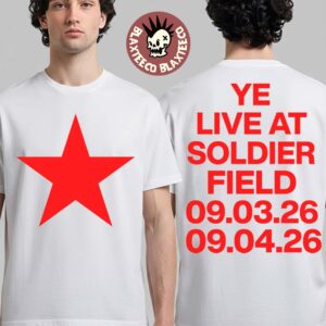 Kanye West Ye Live At Soldier Field Chicago 2026 Concert Merch Star White T Shirt