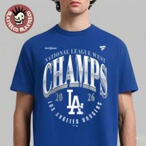 Los Angeles Dodgers Fanatics 2026 NL West Division Champions Locker Room T-Shirt