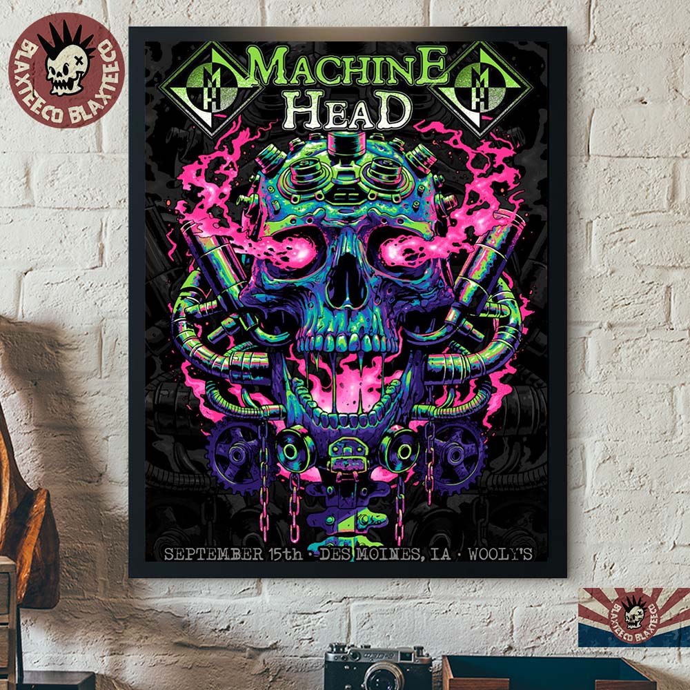 Machine Head Des Monies IA 2026 Event Poster Live At Wooly’s On September 15 2026 Home Decor Poster Canvas Machine Head Des Monies IA 2026 Event Poster Live At Wooly’s On September 15 2026 Home Decor Poster Canvas