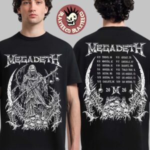 Megadeth North American 2026 Tour Merch Vic The Reaper T-Shirt