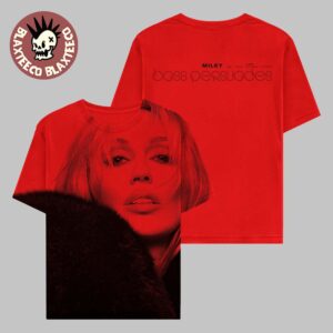 Miley Cyrus Bass Persuades Album Merch Portrait Red T-Shirt