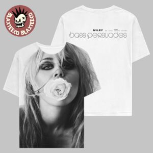 Miley Cyrus Bass Persuades Album Merch Portrait White T-Shirt