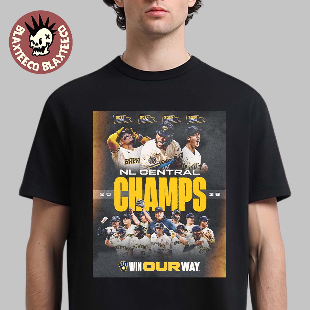 Milwaukee Brewers 2026 MLB NL Central Champions Win Our Way Unisex T-Shirt Milwaukee Brewers 2026 MLB NL Central Champions Win Our Way Unisex T-Shirt