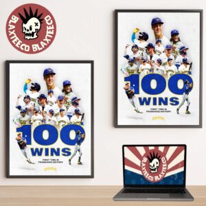 Milwaukee Brewers MLB 100 Wins First Time In Franchise History Poster