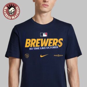Milwaukee Brewers Nike 2026 MLB Postseason Authentic Collection Legend No Time Like October T-Shirt