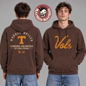 Morgan Wallen X Vols Tennessee Volunteers Logo Brown Hoodie