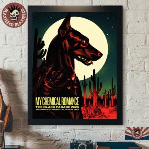 My Chemical Romance Phoenix AZ 2026 Event Poster Live At Chase Field Sep 6 2026 Home Decor Poster Canvas