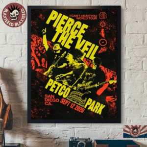 Pierce The Veil San Diego CA 2026 Event Poster Live At Petco Park On September 12 2026 Home Decor Poster Canvas