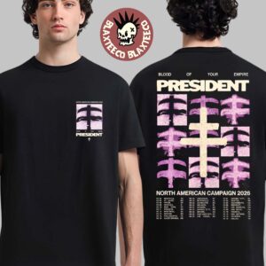President North American Campaign 2026 Tour Merch Blood Of Your Empire Two Sided T-Shirt