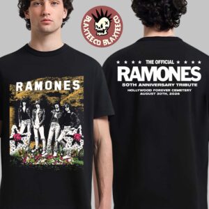 Ramones The Official 50th Anniversary Tribute Event Tee At Hollywood Forever Cemetery On August 30 2026 T-Shirt