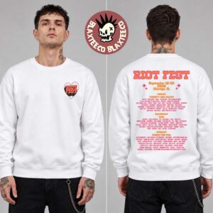 Riot Fest 2026 Chicago Merch At Douglass Park September 18-20 Heart Lineup Crewneck Sweatshirt