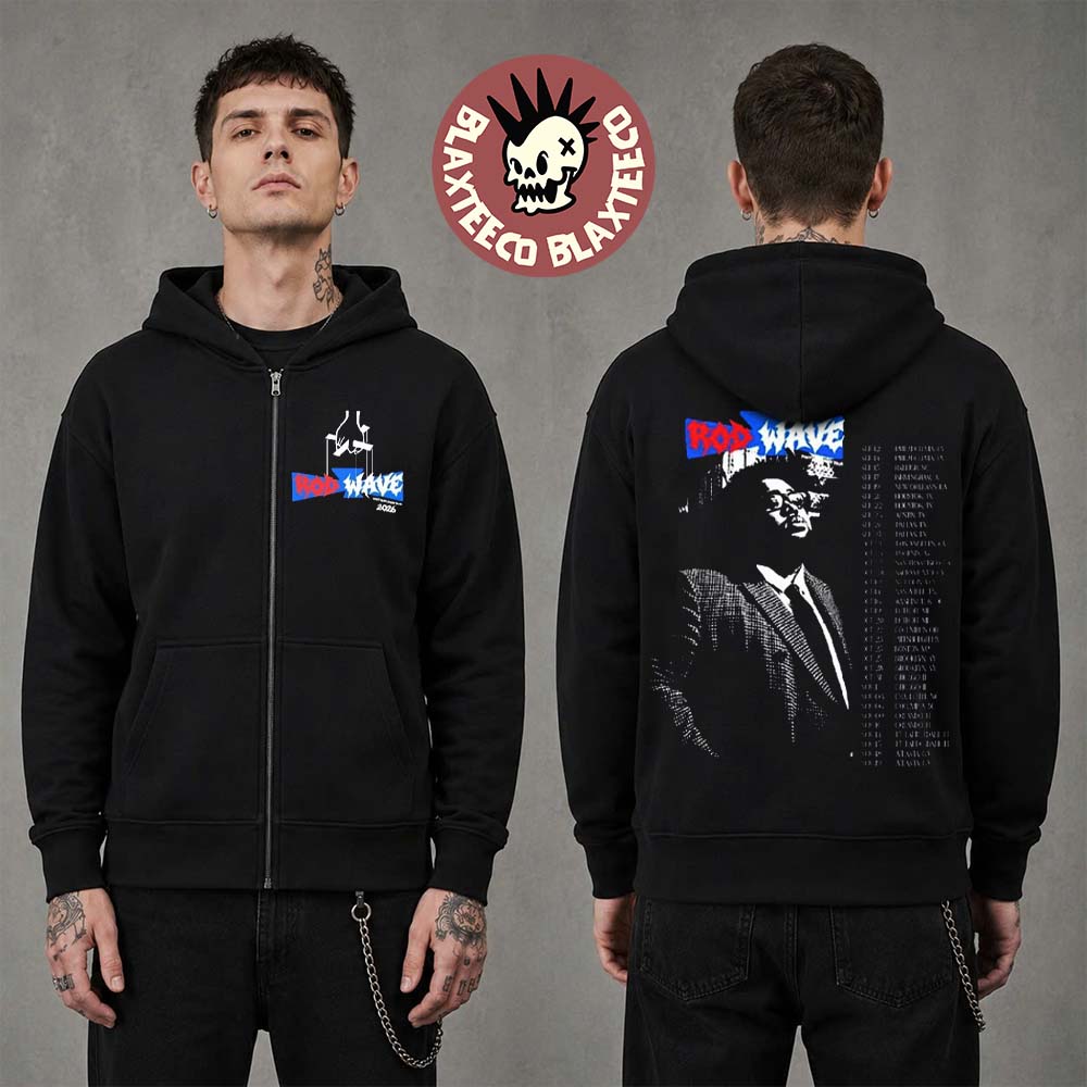 Rod Wave Don’t Look Down 2026 Tour Merch Rodfather Zip Up Hoodie Rod Wave Don’t Look Down 2026 Tour Merch Rodfather Zip Up Hoodie