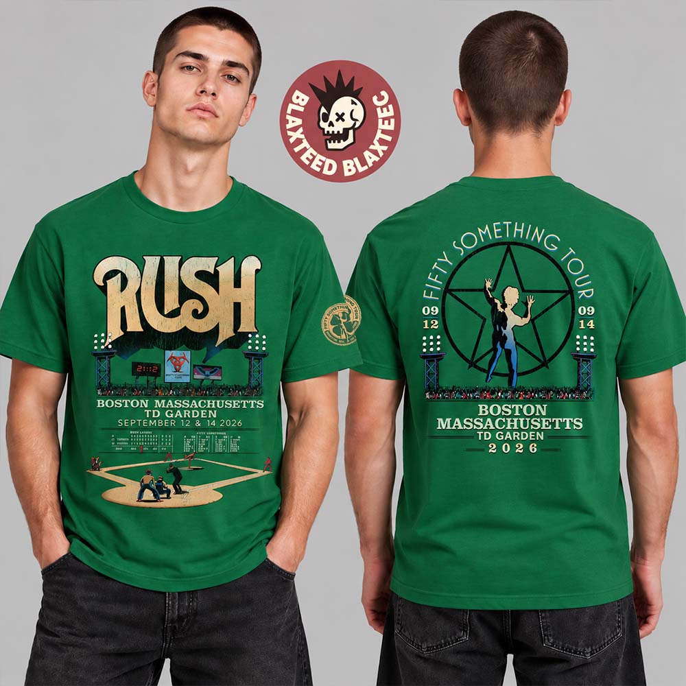 Rush Boston MA 2026 Event Tee Live At TD Garden On September 12 And 14 2026 Green T-Shirt Rush Boston MA 2026 Event Tee Live At TD Garden On September 12 And 14 2026 Green T-Shirt