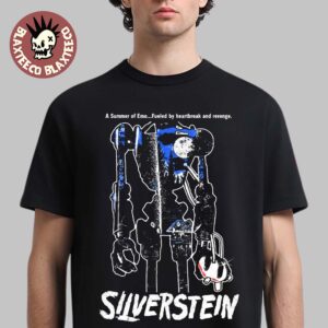 Silverstein Camp Screamo 2026 Tour Merch A Summer Of Emo Robot T-Shirt