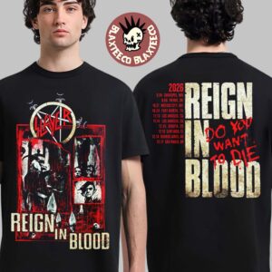 Slayer Reign in Blood 40th Anniversary Tour 2026 Merch Album Cover Main Art T-Shirt