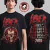 Slayer Reign in Blood 40th Anniversary Tour 2026 Merch Flame Goat Holding Sword Two Sided T-Shirt