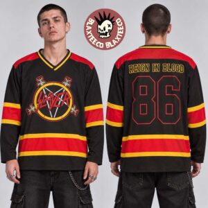 Slayer Reign in Blood 40th Anniversary Tour 2026 Merch Hockey Jersey