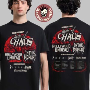 Taste Of Chaos The Return Tour 2026 North America Schedule Dates Two Sided T-Shirt