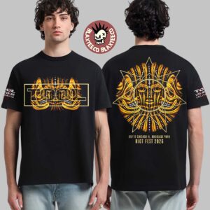 Tool Riot Fest 2026 Merch Tee Live At Douglass Park Chicago IL On September 19 2026 Golden Mask Sun T-Shirt