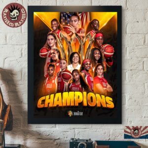 USA Women’s Basketball Team 2026 FIBA World Cup Champions Germany Poster Canvas