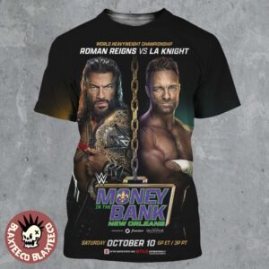 WWE Money In The Bank New Orleans 2026 Roman Reigns Vs LA Knight Word Heavyweight Championship All Over Print Shirt