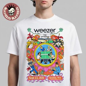 Weezer Seattle WA 2026 City Exclusive Poster Live At Climate Pledge Arena On September 13 2026 T-Shirt