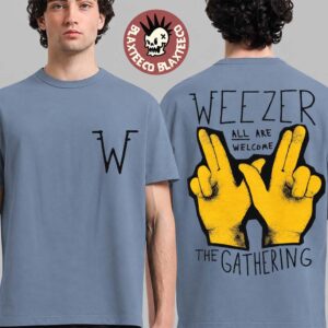 Weezer The Gathering Tour 2026 Merch All Are Welcome Two Sided T-Shirt