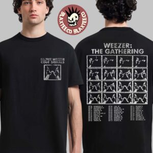 Weezer The Gathering Tour 2026 Merch Secret Code Signals Tour Dates Back T-Shirt