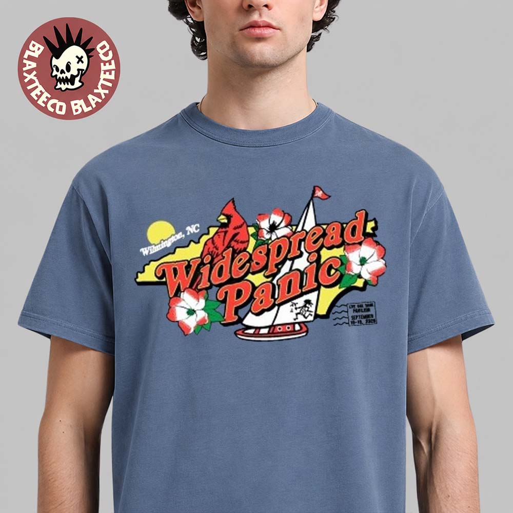 Widespread Panic Wilmington NC 2026 Event Tee Live Oak Bank Pavilion On September 18-19 2026 Indigo Blue T-Shirt Widespread Panic Wilmington NC 2026 Event Tee Live Oak Bank Pavilion On September 18-19 2026 Indigo Blue T-Shirt