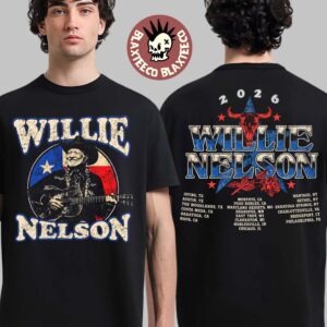 Willie Nelson Outlaw Music Festival Tour 2026 Merch Portrait T-Shirt