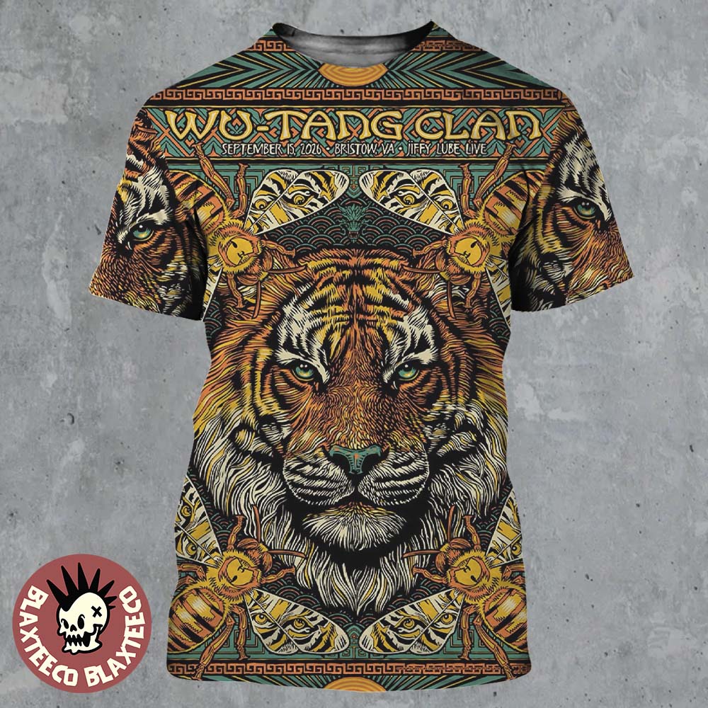Wu Tang Clan Bristow VA 2026 Concert Poster Live At Jiffy Lube Live On September 15 2026 All Over Print Shirt Wu Tang Clan Bristow VA 2026 Concert Poster Live At Jiffy Lube Live On September 15 2026 All Over Print Shirt