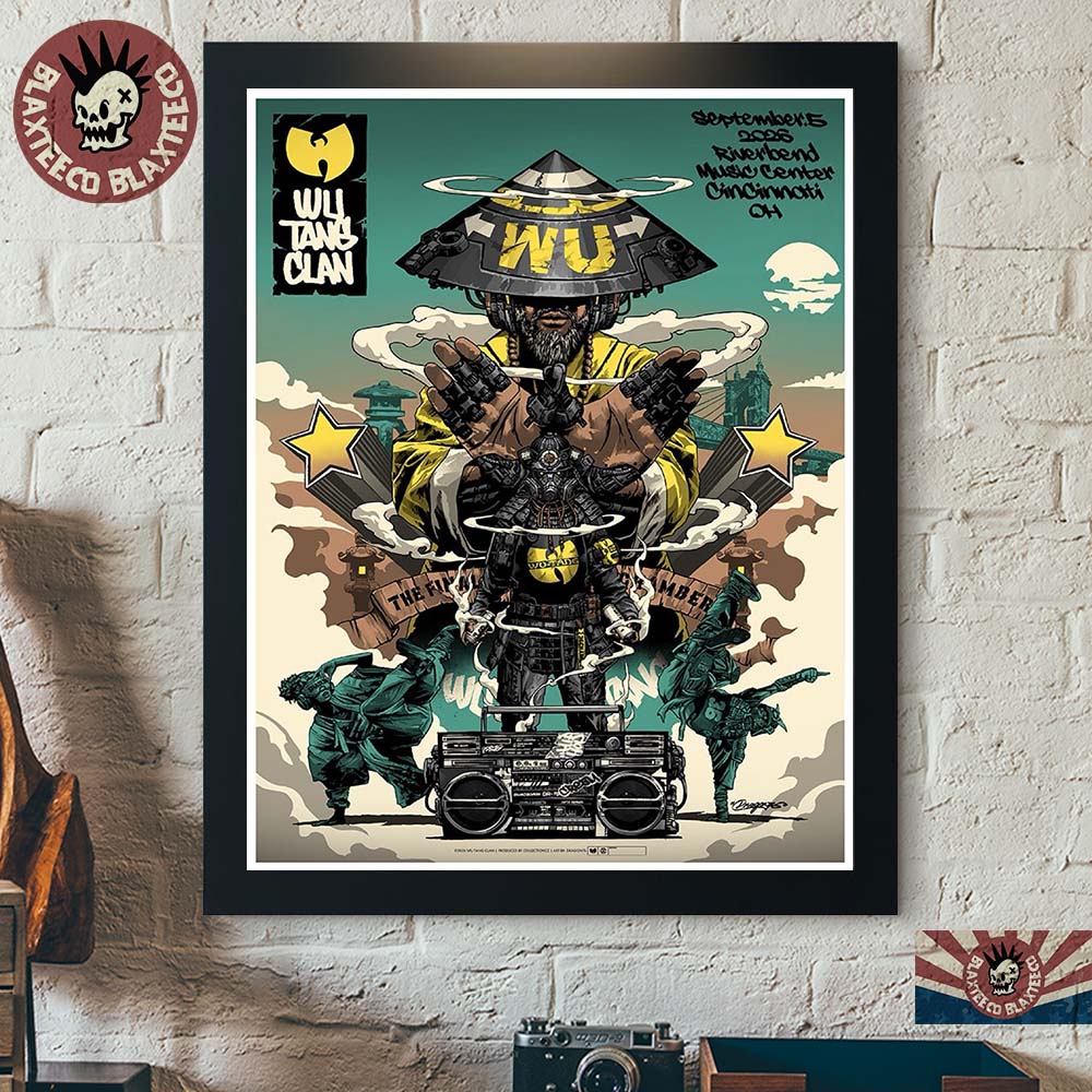 Wu-Tang Clan Cincinnati OH 2026 Poster Live At Riverbend Music Center On Sep 5 2026 Home Decor Poster Canvas Wu-Tang Clan Cincinnati OH 2026 Poster Live At Riverbend Music Center On Sep 5 2026 Home Decor Poster Canvas