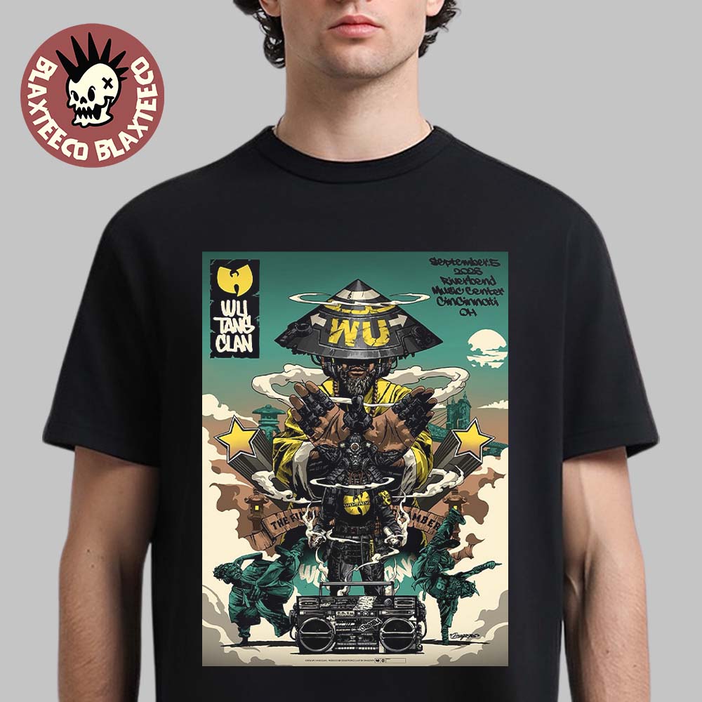 Wu-Tang Clan Cincinnati OH 2026 Poster Live At Riverbend Music Center On Sep 5 2026 T-Shirt Wu-Tang Clan Cincinnati OH 2026 Poster Live At Riverbend Music Center On Sep 5 2026 T-Shirt