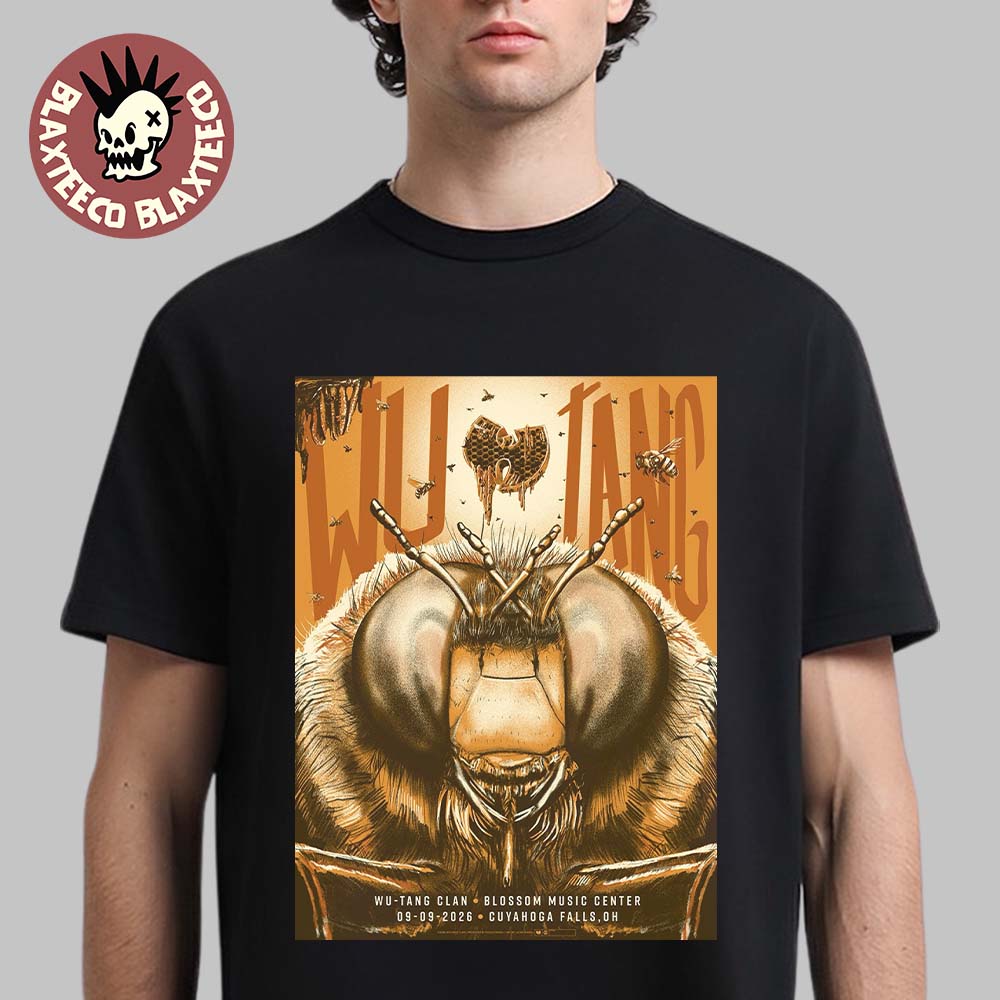 Wu-Tang Clan Cuyahoga Falls Ohio 2026 Event Poster Live At Blossom Music Center On September 9 2026 T-Shirt Wu-Tang Clan Cuyahoga Falls Ohio 2026 Event Poster Live At Blossom Music Center On September 9 2026 T-Shirt