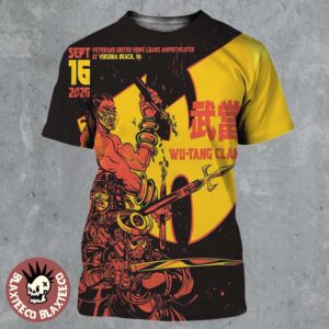 Wu Tang Clan Virginia Beach VA 2026 Concert Poster Live At Veterans United Home Loans Amphitheater On September 16 2026 All Over Print Shirt