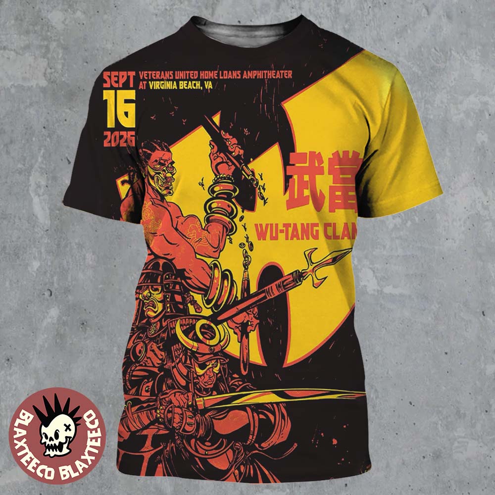Wu Tang Clan Virginia Beach VA 2026 Concert Poster Live At Veterans United Home Loans Amphitheater On September 16 2026 All Over Print Shirt Wu Tang Clan Virginia Beach VA 2026 Concert Poster Live At Veterans United Home Loans Amphitheater On September 16 2026 All Over Print Shirt