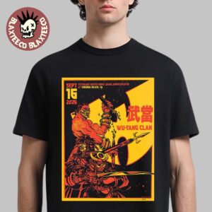 Wu Tang Clan Virginia Beach VA 2026 Concert Poster Live At Veterans United Home Loans Amphitheater On September 16 2026 T-Shirt