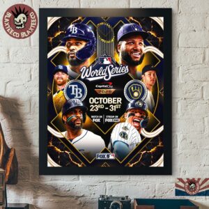 2026 World Series MLB Tampa Bay Rays Vs Milwaukee Brewers October 23 31 2026 Poster Canvas