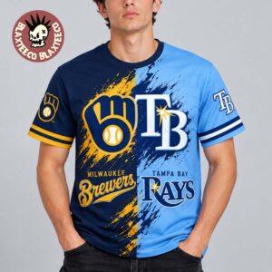 2026 World Series Matchup Milwaukee Brewers Vs Tampa Bay Rays Haft Haft Team T-Shirt
